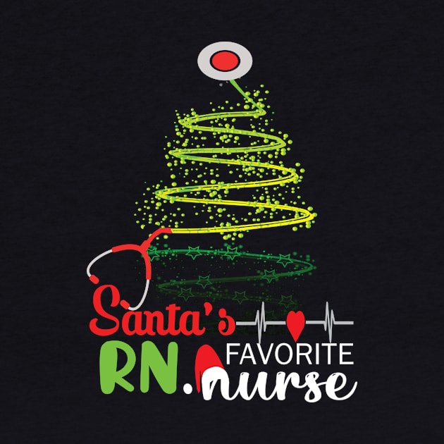 Santa's Favorite RN Nurse.. RN Nurse christmas gift by DODG99